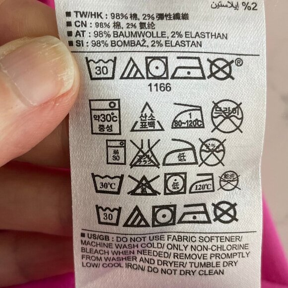 Banana Republic Factory LS Non Iron Button Down Fitted Cotton Shirt Pink Sz 4 - Picture 10 of 11